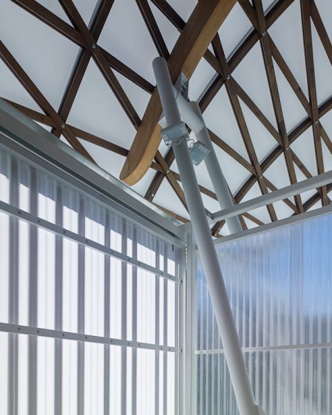 Gridshell detalle cuberta